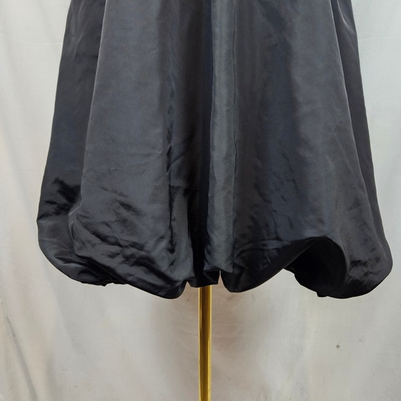 Wild Fable Black Ruffle Strap Plunge Neck Bubble Hem‎ Mini Dress M Fairy Boho - Picture 4 of 7